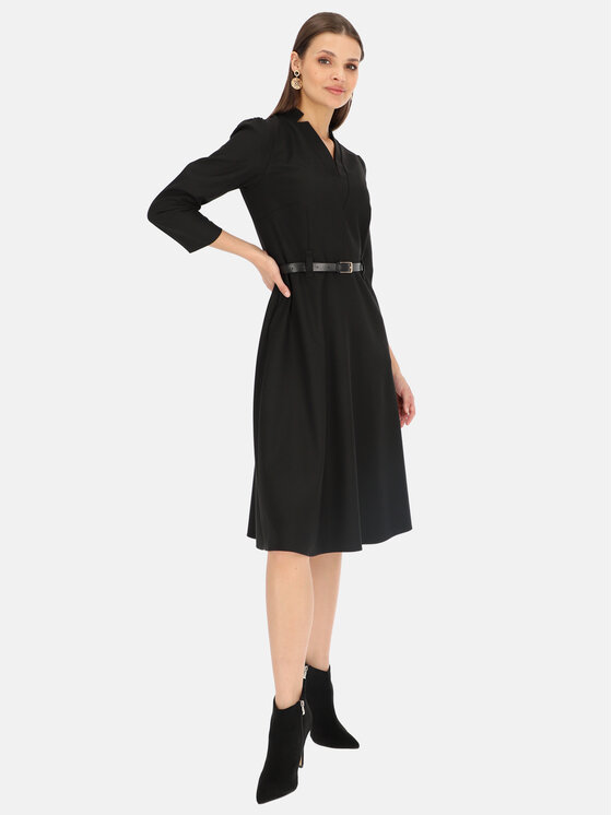 Potis & Verso Potis & Verso Sukienka codzienna Jasmina Czarny Regular Fit