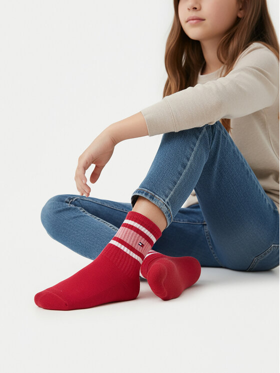 Tommy Hilfiger Tommy Hilfiger Garās zeķes 701229942 Rozā