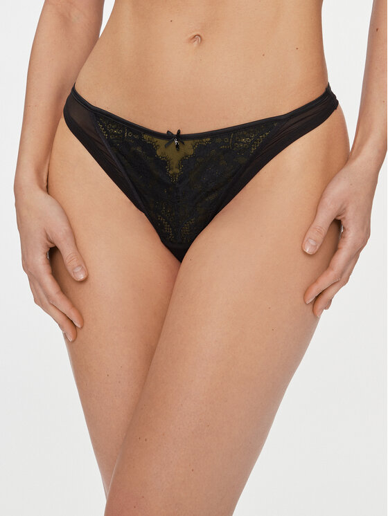 Hunkemöller Brazílske nohavičky Mirabella Cheekini 203541 Čierna