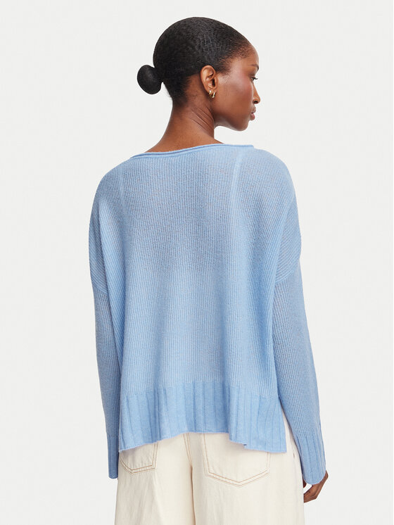 MAX&Co. MAX&Co. Sweter Stampa 2626366091200 Niebieski jasny Oversize