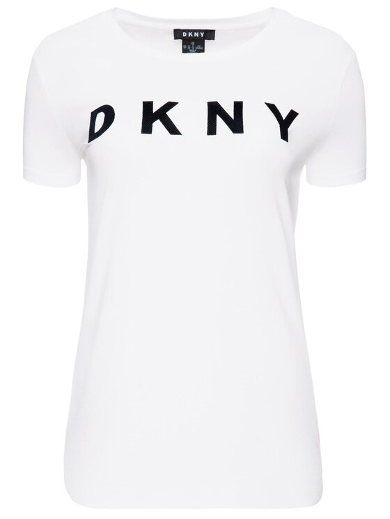 DKNY DKNY Majica W3276CNA Bela Regular Fit