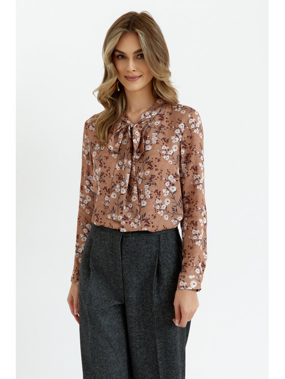 Stylove Stylove Blúzka S389 Béžová Curvy Fit