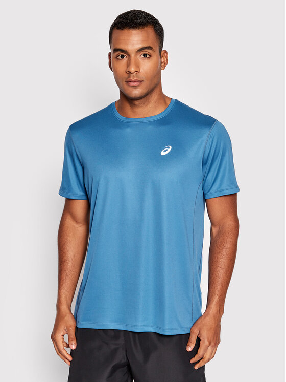 asics t shirt fille bleu