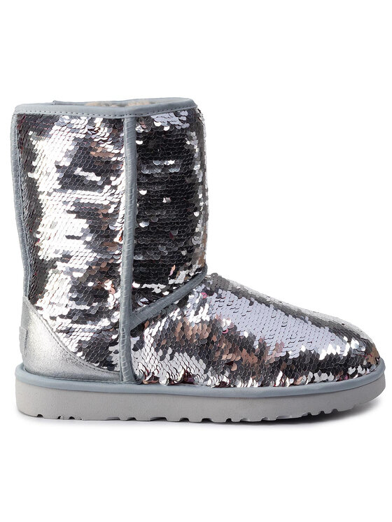 Ugg Ugg Chaussures W Classic Short Sequin 1094982 Argent