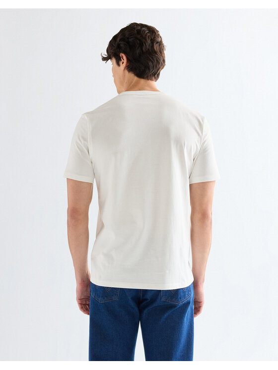 Wrangler Wrangler T-Shirt EMBROIDERY TEE Biały Regular Fit