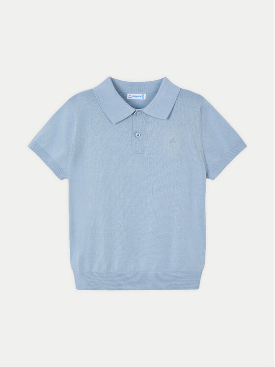 Mayoral Mayoral Тениска с яка и копчета 3104 Син Regular Fit