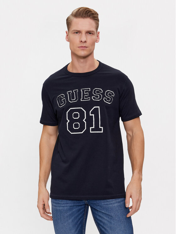 Guess T-krekls Ss Cn M4RI22 K8FQ4 Tumši zils Regular Fit