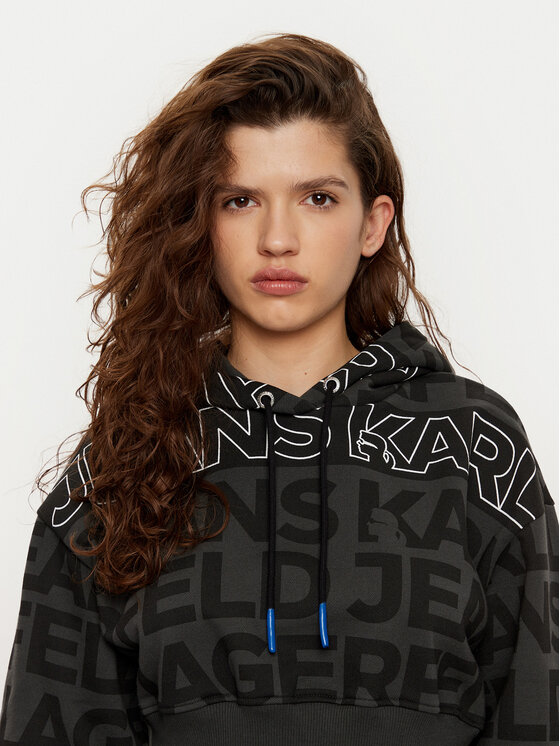 Karl Lagerfeld Jeans Karl Lagerfeld Jeans Суитшърт A1W20067 Черен Cropped Fit