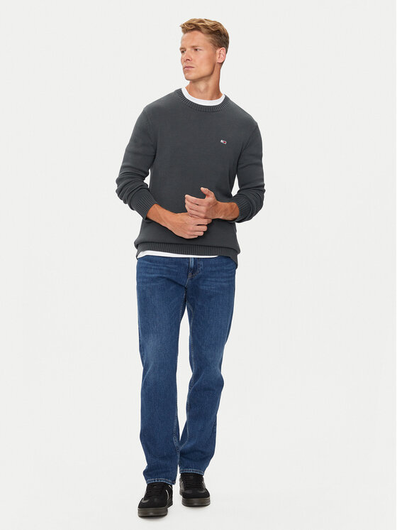 Tommy Jeans Tommy Jeans Пуловер Essential DM0DM18370 Сив Slim Fit