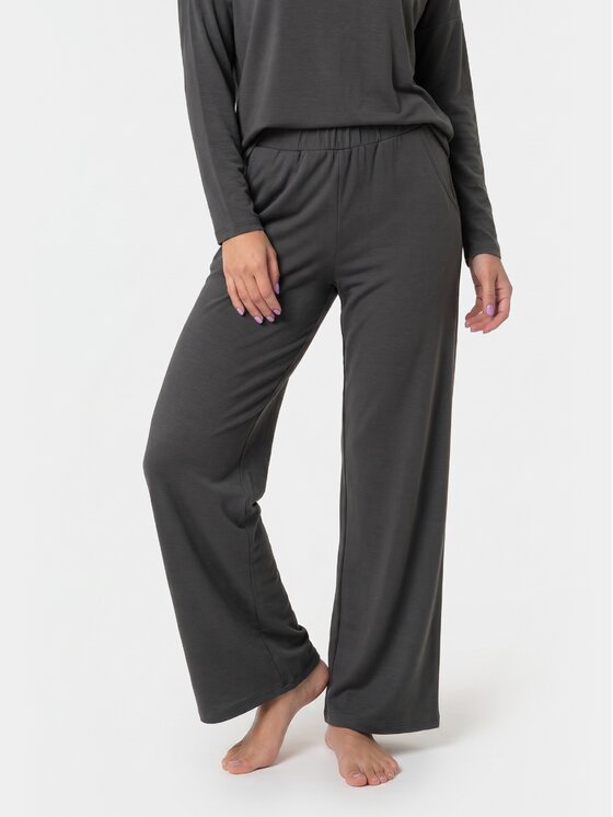 BASICLO BASICLO Spodnie materiałowe BSL-052-690 Szary ciemny Loose Fit