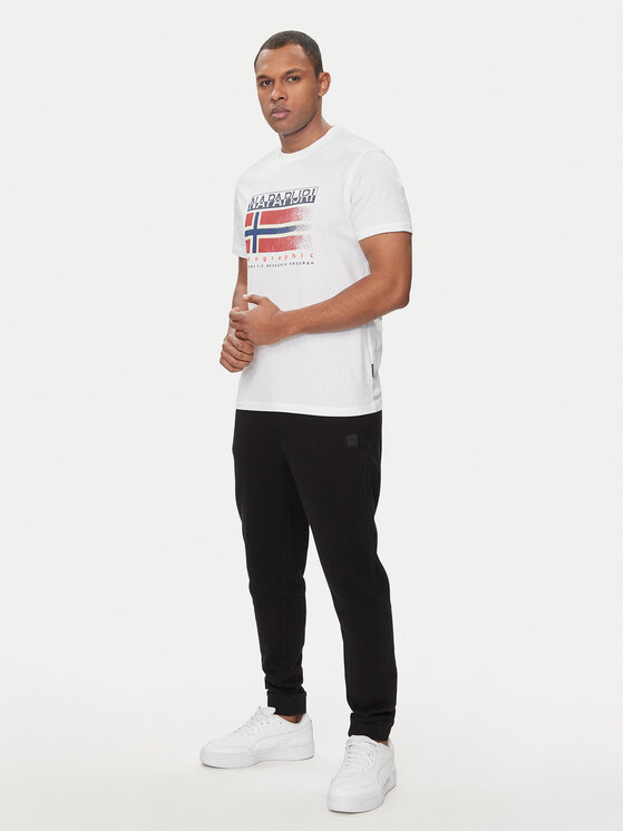 Napapijri Napapijri T-shirt S-Kreis NP0A4HQR Bianco Regular Fit