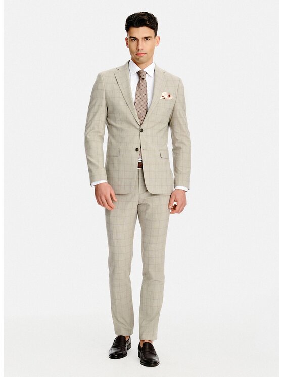Pako Lorente Pako Lorente Marynarka P26SF-3G-040 Beżowy Slim Fit