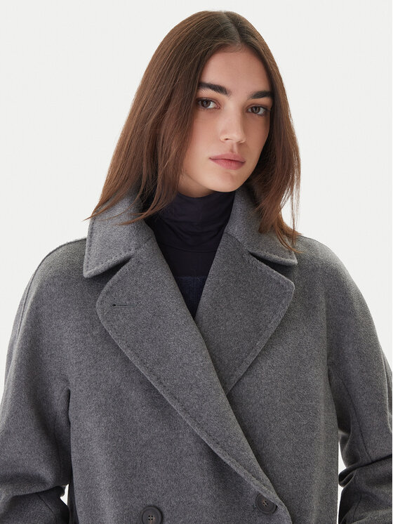 Weekend Max Mara Weekend Max Mara Gyapjú kabát Resina 2525016102 Szürke Regular Fit