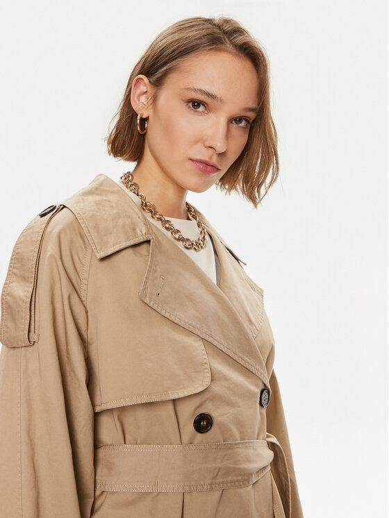 Gina Tricot Gina Tricot Vihmamantel 21984 Beež Regular Fit