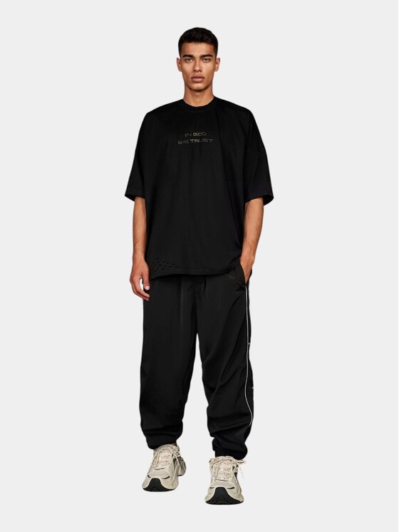 MADE BY SOCIETY MADE BY SOCIETY Spodnie materiałowe Pantaloni CHICANE - P17467 Czarny Basic Fit