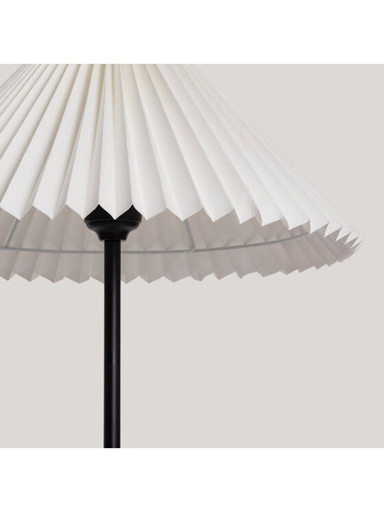 MIAhome MIAhome Lampa podłogowa z drewna z plisowanym kloszem Leonessa Brązowy