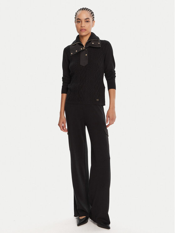 Liu Jo Sport Liu Jo Sport Πουλόβερ TF5039 MS75L Μαύρο Regular Fit