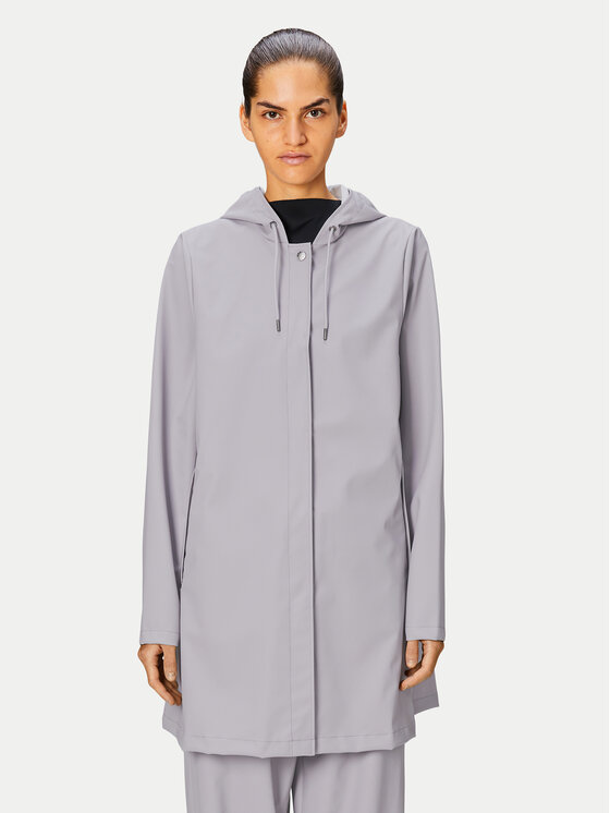 Rains Nepremokavá bunda A-line W Jacket W3 18050 Sivá Regular Fit