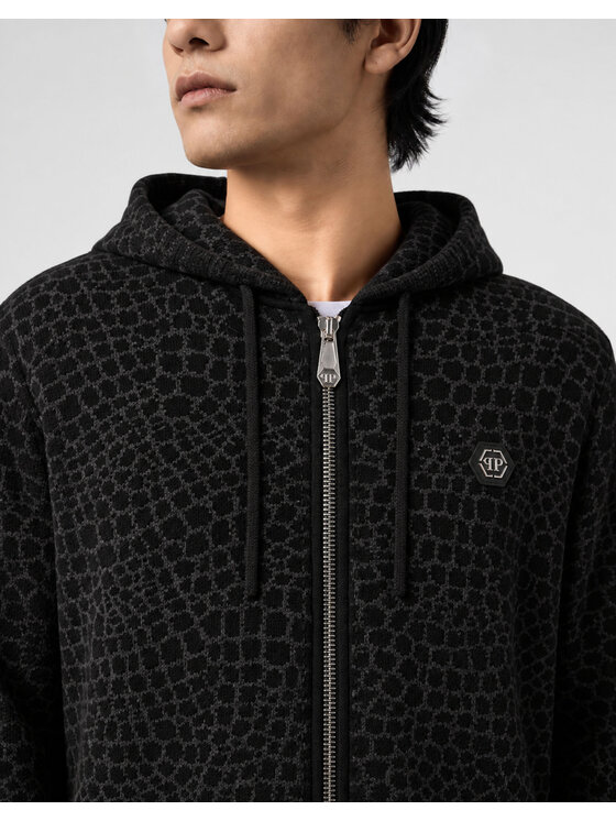 PHILIPP PLEIN PHILIPP PLEIN Kardigan 32062 Czarny Regular Fit