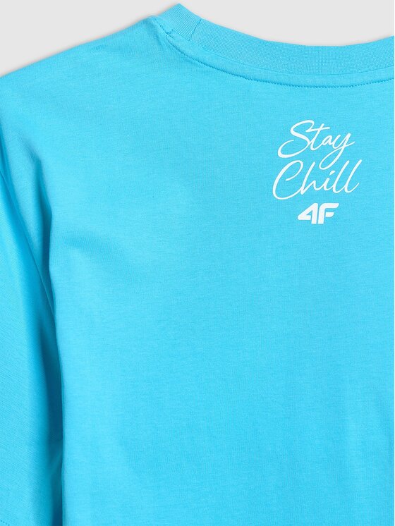 4F 4F T-Shirt 4FRSS26TTSHM4303-33S Niebieski Regular Fit