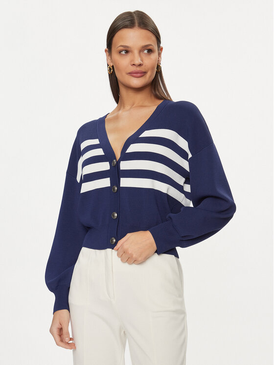 Guess Guess Kardiganas Rachel W4GR40 Z3DY0 Tamsiai mėlyna Relaxed Fit
