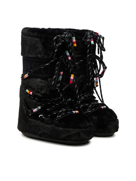Moon Boot Moon Boot Μπότες Χιονιού Icon Faux Fur BEADS80D1408990 Μαύρο