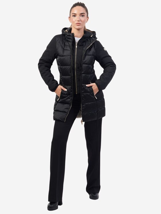 Yes Zee Yes Zee Giubbotto piumino giubbino donna Nero Regular Fit