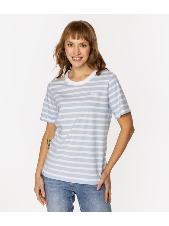 Lee Cooper Lee Cooper T-Shirt KARMEN 4160 Niebieski Regular Fit