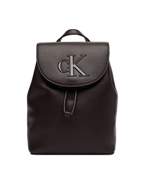 Calvin Klein Rucsac Bold Ck Flap Mini Backpack LV04F3893G Maro închis
