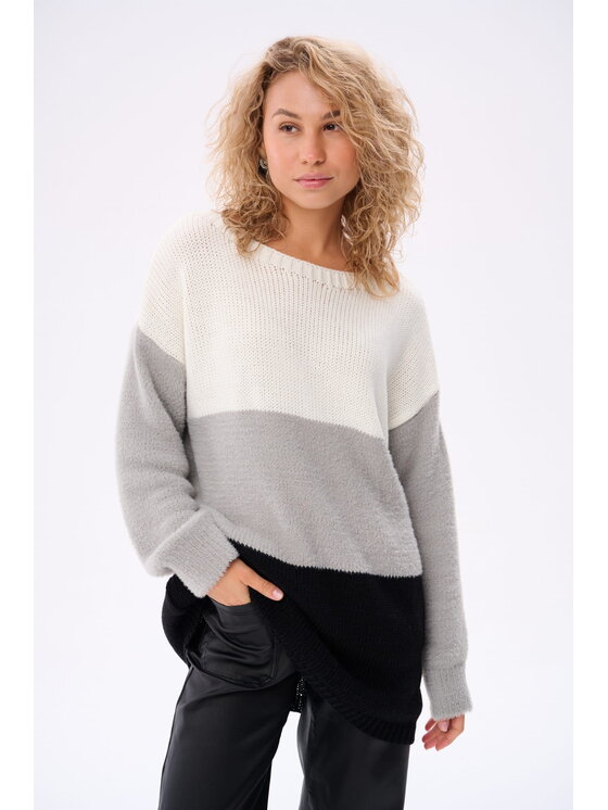 blue shadow blue shadow Sweter Yamir Szary Regular Fit