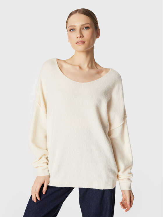 Női Sweater American Vintage, Méret: M/L, Ekru, Damsville DAM225H22