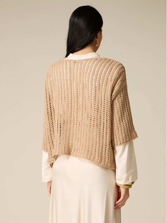 Oltre Oltre Maglione M576E001971N002 Beige Baggy Fit