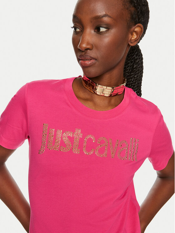 Just Cavalli Just Cavalli Haljina za svaki dan 76PAOE04 Ružičasta Regular Fit
