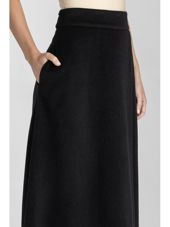 Deni Cler Milano Deni Cler Milano Spódnica maxi W-DC-7060-E5-B3-90-1 Czarny A-Line Fit