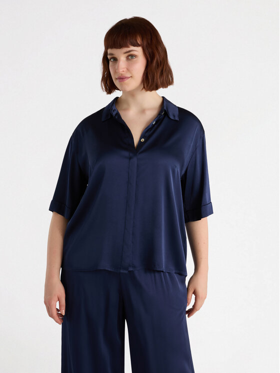 Fiorella Rubino Fiorella Rubino Camicia 5053T001391N024 Blu Boxy Fit