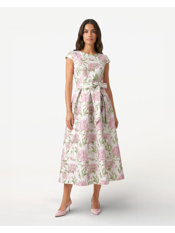 Castellani Castellani Sukienka codzienna Rosa Divina Kremowy Regular Fit