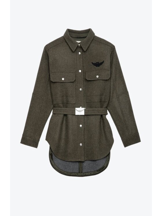Zadig&Voltaire Zadig&Voltaire Kurtka przejściowa WWOW585BRON Zielony Oversize