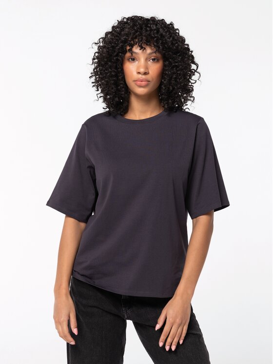 BASICLO BASICLO T-Shirt BSL-032-3003 Szary ciemny Oversize