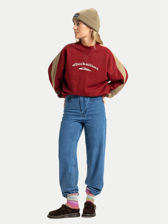 Quiksilver Quiksilver Felpa Mercury Block EQWFT03202 Rosso Boxy Fit