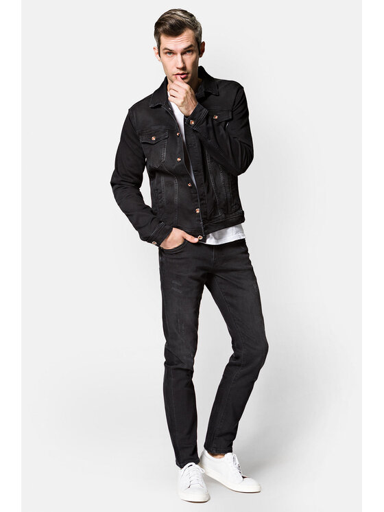 Lancerto Lancerto Kurtka jeansowa Rinus KU113222000002 Czarny Regular Fit