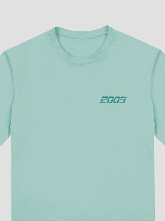 2005 2005 Tričko Basic Zelená Oversize