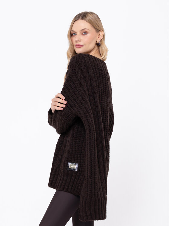 LIDIA KALITA LIDIA KALITA Sweter Luxembourg Brązowy ciemny Oversize