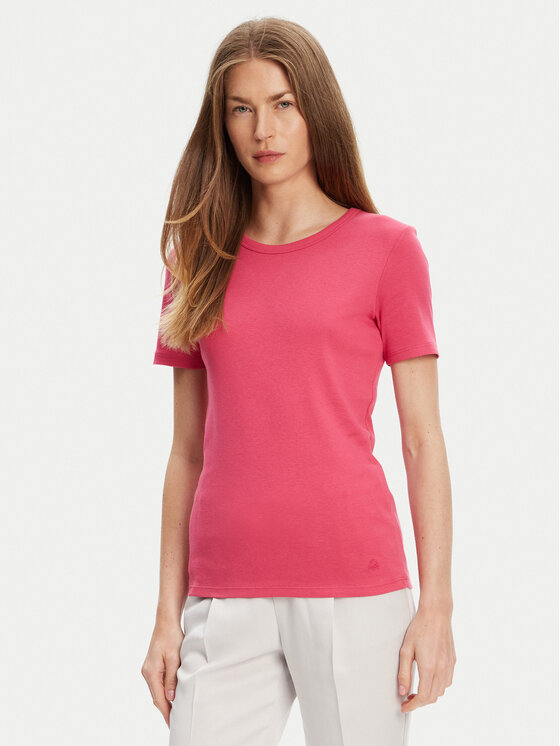 United Colors Of Benetton United Colors Of Benetton T-krekls 3GA2E16A0 Rozā Regular Fit