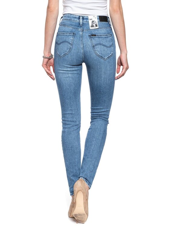 Lee Lee Jeansy SCARLETT HIGH Niebieski Skinny Fit