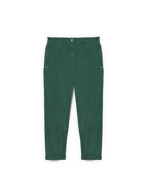 Fiorella Rubino Fiorella Rubino Spodnie materiałowe P706T005159N035 Zielony Regular Fit