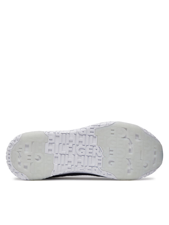 Tommy Hilfiger Tommy Hilfiger Sneakersy Corporate Knit Rib Runner FM0FM02838 Granatowy