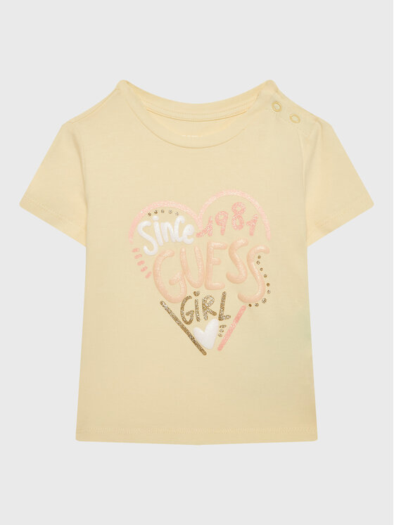 Guess Guess T-särk A3GI01 K6YW1 Kollane Regular Fit