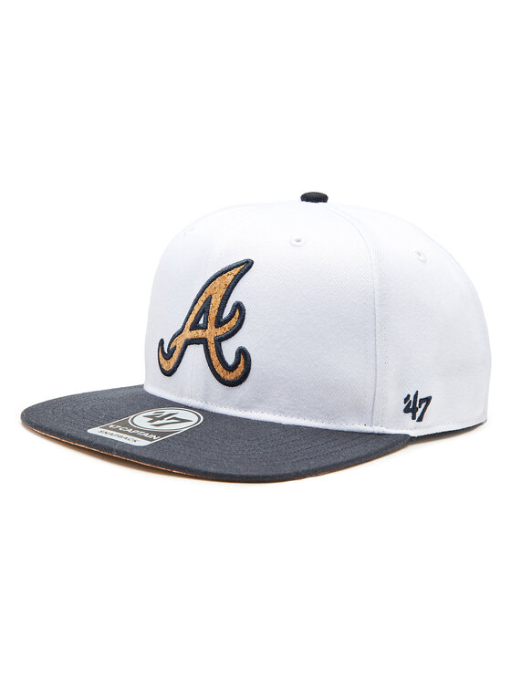 Șapcă 47 Brand MLB Atlanta Braves Corkscrew '47 CAPTAIN B-CORKS01WBP-WH Alb