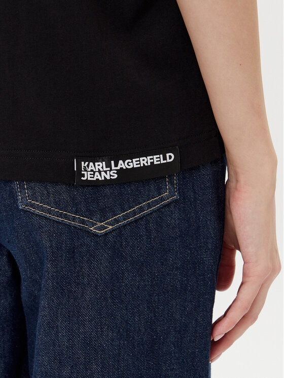 Karl Lagerfeld Jeans Karl Lagerfeld Jeans T-shirt A2W17077 Crna Regular Fit