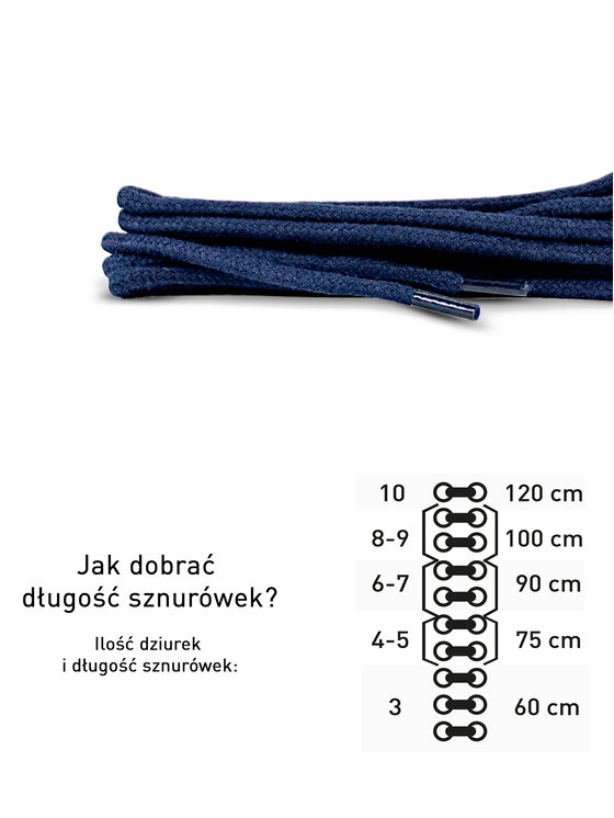 Coccine Coccine Apavu šņores SZNUROWADŁA 75 cm F3 BAWEŁNIANE v.AZ Tumši zils